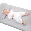 【Gennies 奇妮】舒眠超值寢具三件組-咖啡紗(嬰兒床墊+平枕+嬰兒被)