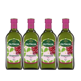 【Olitalia奧利塔】葡萄籽油1000mlx4瓶(雙入禮盒組)