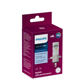 【Philips 飛利浦】PHILIPS LED 原子光HS1 H4機車專用頭燈 6500K 長效白光單顆裝 原廠公司貨(原子光)