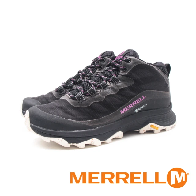MERRELLMERRELL 女 MOAB SPEED MID GORE-TEX防水中低筒健行運動鞋 女鞋(黑紫)