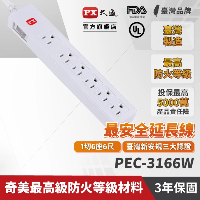 PX 大通 PEC-3549W 5切4座9尺電源延長線-2.