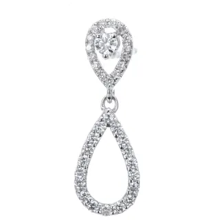 【DOLLY】0.35克拉 F/VS2 天然鑽石14K金單邊鑽石耳環(母親節 情人節 交換禮物首選)