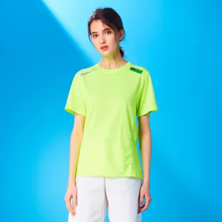 【GLORY21】速達-網路獨賣款-閃光布速乾圓領短袖上衣(黃色)