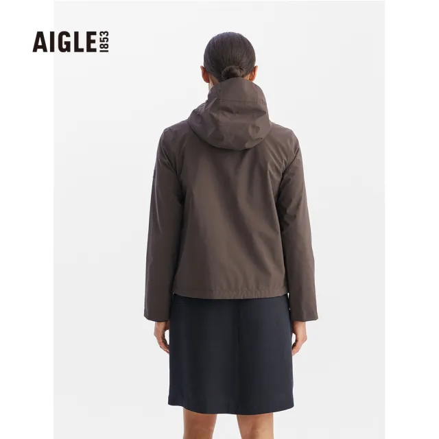 【AIGLE】女防水透氣外套AG-FAA69A247 可可棕(女外套 防水透氣外套 Goretex)