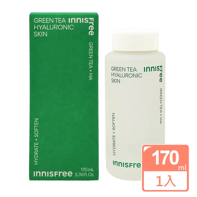 【innisfree】綠茶玻尿酸保濕調理液170ml(國際航空版)