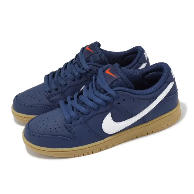 NIKE 耐吉】滑板鞋SB Dunk Low Pro 男鞋女鞋藍白Navy Gum 皮革膠底氣墊