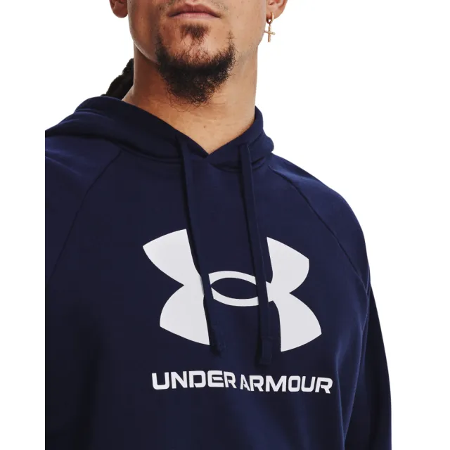 【UNDER ARMOUR】UA 男 Rival Fleece刷毛LOGO帽T(多款任選)