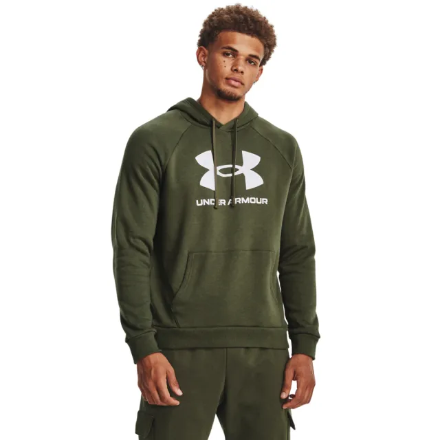 【UNDER ARMOUR】UA 男 Rival Fleece刷毛LOGO帽T(多款任選)