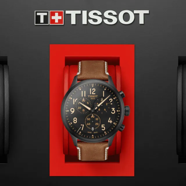 【TISSOT 天梭 官方授權】CHRONO XL 韻馳系列 三眼計時石英腕錶 禮物推薦 畢業禮物(T1166173605203)