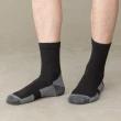 【oillio 歐洲貴族】美麗諾羊毛保暖襪 蓄熱保暖 50%羊毛 中筒襪 彈力 氣墊(黑色 單雙組 襪子 男女襪)