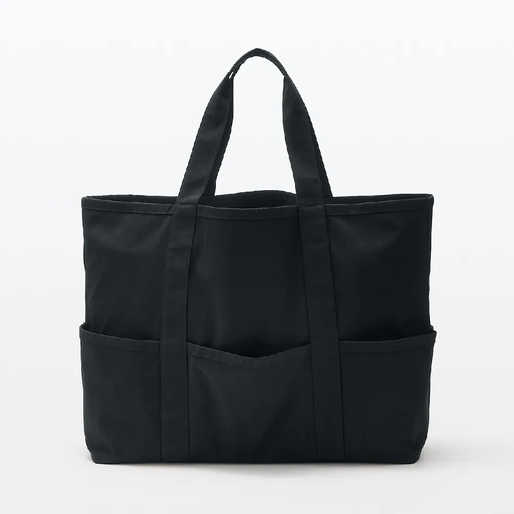 【MUJI 無印良品】MUJI Labo不易燃托特包(黑色)