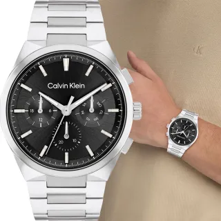 【Calvin Klein 凱文克萊】CK Distinguish 日曆手錶-44mm 新年禮物(25200459)