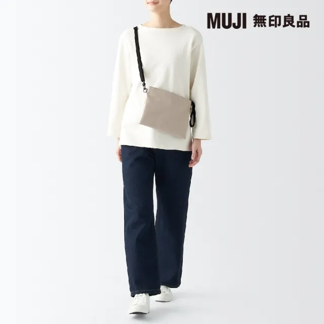 【MUJI 無印良品】撥水加工聚酯纖維隨身側包(共2色)