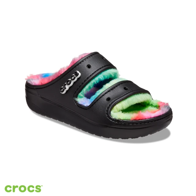 Crocs 中性鞋 經典星際渲染軟絨毛毛涼拖(208046-0C4)