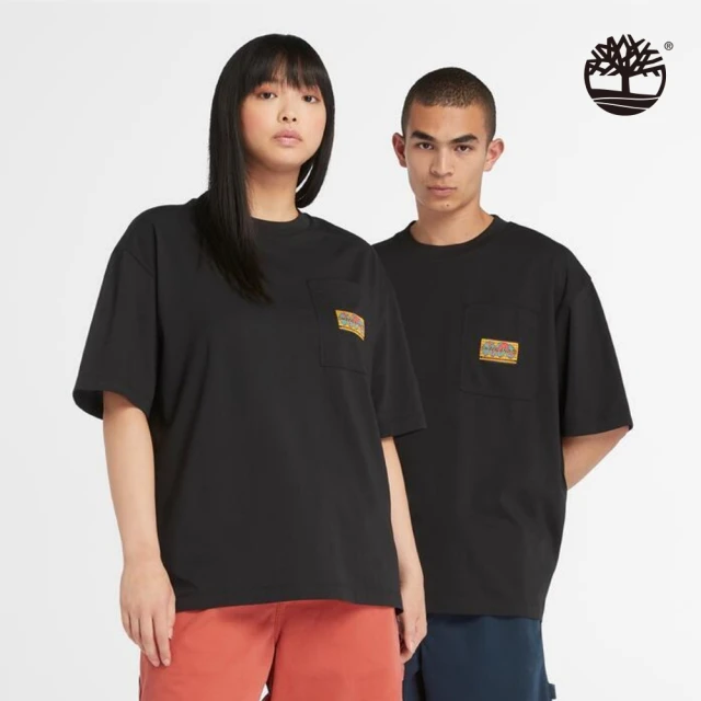 Timberland 中性黑色短袖口袋T恤(A4175001)