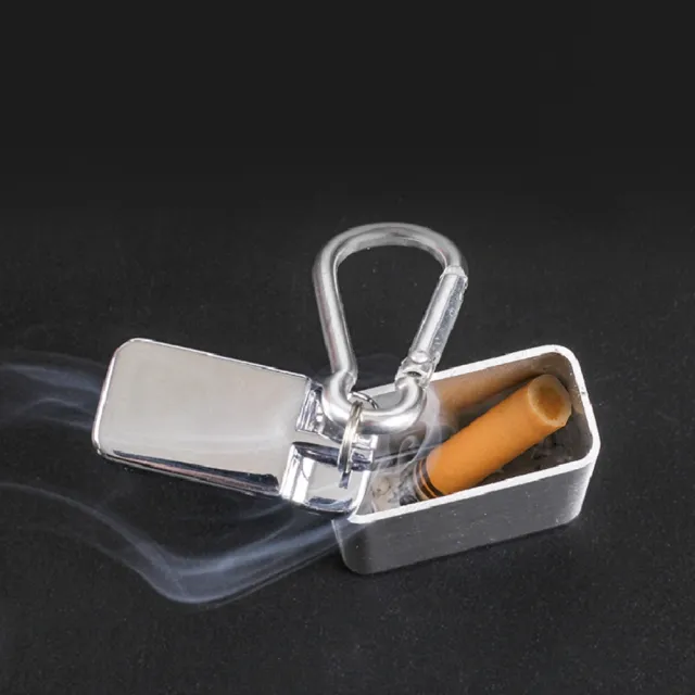 提拉式煙灰缸(便攜式隨身口袋 車用戶外旅遊抽菸鑰匙)