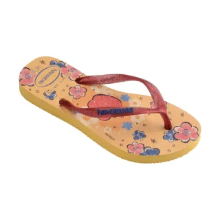 【havaianas 哈瓦仕】拖鞋 童鞋 迪士尼 白雪公主 蘋果 Kids Slim Princess 黃 4123328-5559K(哈瓦士)