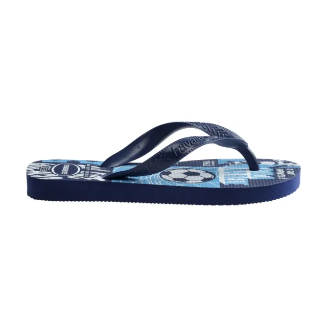 【havaianas 哈瓦仕】拖鞋 童鞋 兒童 夾腳拖 足球 Kids Athletic 藍 4127273-4368K(哈瓦士)