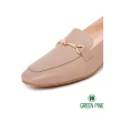 【GREEN PINE】女紳時尚牛皮馬銜釦樂福鞋可可色(00129365)