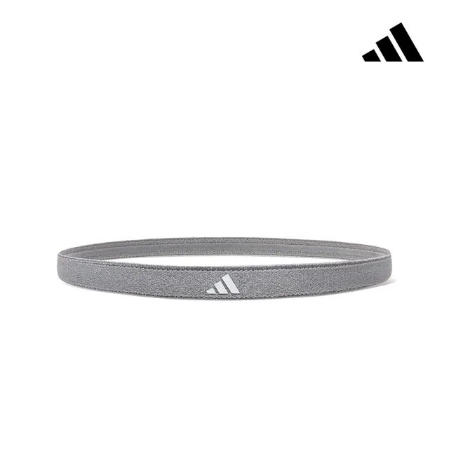 【adidas 愛迪達】止滑運動髮帶組(曜石黑/象牙白/冷冽灰)