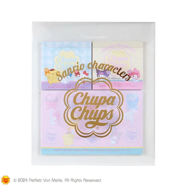 小禮堂 三麗鷗大集合 自黏便利貼組 - ChupaChups 加倍佳(平輸品)