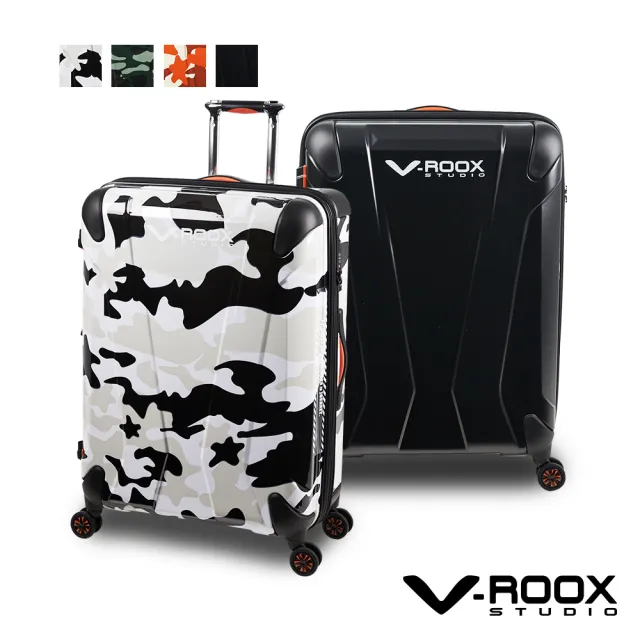 【V-ROOX STUDIO】FUN暑價 EXPRESS 24吋 個性LOGO涂鴉 可擴充式 硬殼防爆拉鏈行李箱