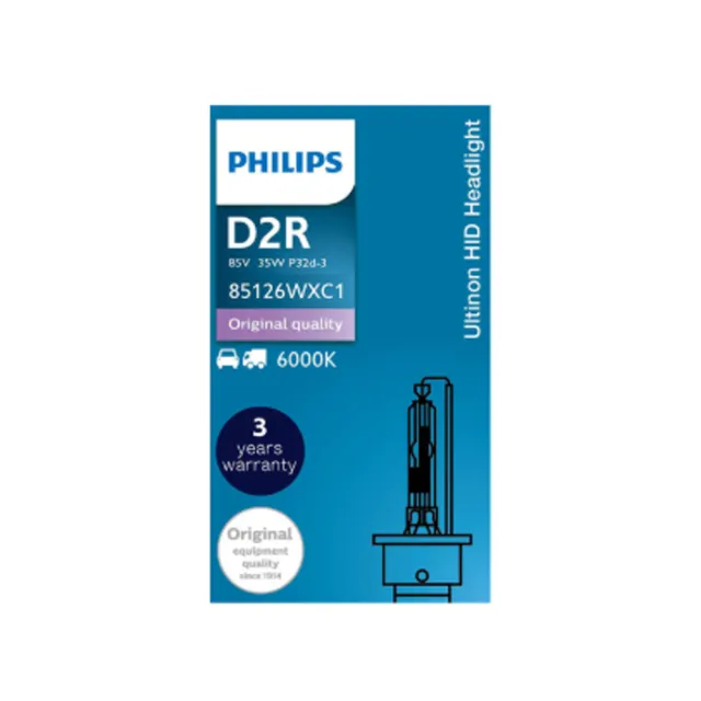 【Philips 飛利浦】PHILIPS飛利浦 6000K HID 氙氣車燈D2S/D2R  單顆裝 公司貨