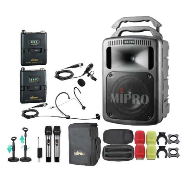 【MIPRO】MA-709 雙頻5.8G無線喊話器擴音機(手持/領夾/頭戴街頭藝人學校教學會議場所/音響設備)