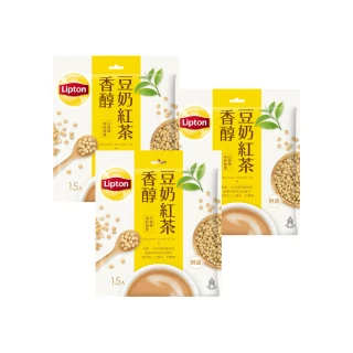 即期品【立頓】香醇豆奶紅茶19gx15入x3袋(原味)