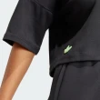 【adidas 愛迪達】上衣 女款 短袖上衣 運動 三葉草 NEUCL TEE 黑 IU2499