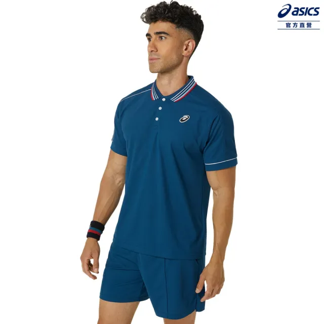 【asics 亞瑟士】POLO 衫 男款  網球上衣(2041A287-412)