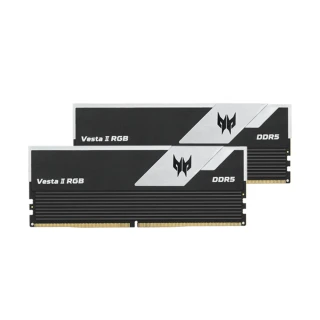 【Acer 宏碁】Vesta2 DDR5-6000 32G 黑 RGB 超頻桌上型記憶體(16*2 CL30)