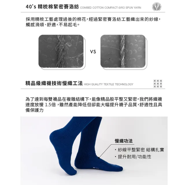 【WARX】薄款素色高筒襪-花灰色(除臭襪/機能襪/足弓防護)