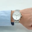 【Nordgreen】ND手錶 Pioneer 先鋒 42mm 月光銀殼×白面 月光銀三珠精鋼錶帶(PI42SI3LSIXX)