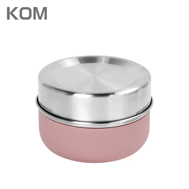 KOM】一器盒成｜可微波不鏽鋼便當盒1入贈便當袋+黏扣布(飯碗/湯碗/菜盤