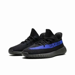 【adidas 愛迪達】adidas YEEZY BOOST 350 V2 DAZZLING BLUE黑藍 經典 編織 女鞋 休閒鞋 GY7164