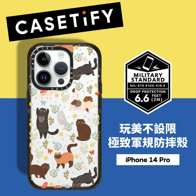 Casetify iPhone 14 Pro 耐衝擊透黑-波