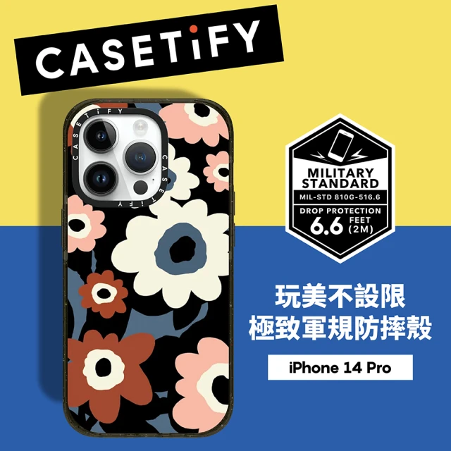 Casetify iPhone 14 Pro 耐衝擊透黑-罌