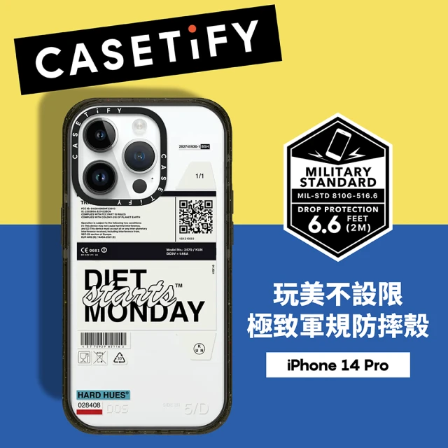 Casetify iPhone 14 Pro 耐衝擊透黑-明