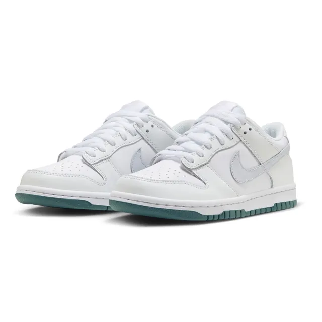 【NIKE 耐吉】Nike Dunk Low 莫蘭迪白綠 大童 休閒鞋 FD9911-101