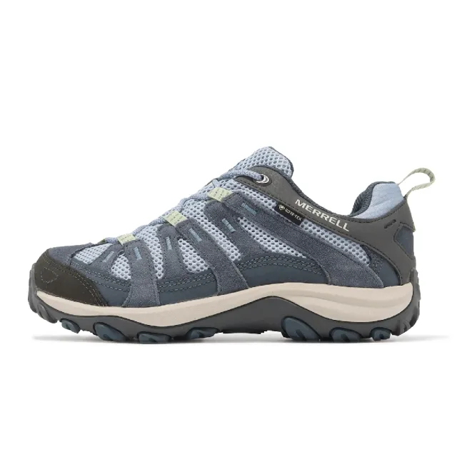 【MERRELL】戶外鞋 Alverstone 2 GTX 女鞋 藍 黑 防水 襪套 避震 抓地 郊山 健行 登山鞋(ML037958)