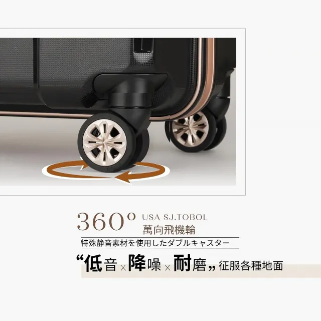【MOM JAPAN】20吋 M3002 日本時尚旅行箱 霧面防刮 輕量耐衝擊 玫瑰金鋁框 PP行李箱(靜音輪、耐摔)