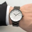 【Nordgreen】ND手錶 Philosopher 哲學家 40mm 深空灰殼×白面 深空灰三珠精鋼錶帶(PH40GM3LGUXX)