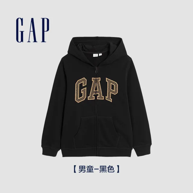 【GAP】男女童裝 Logo印花/亮片連帽外套-多色可選(857492&890205)