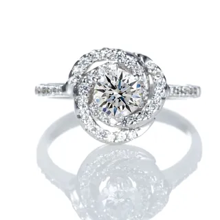 【DOLLY】0.50克拉 F/VS2 完美車工14K金求婚鑽石戒指005(情人節 交換禮物首選)