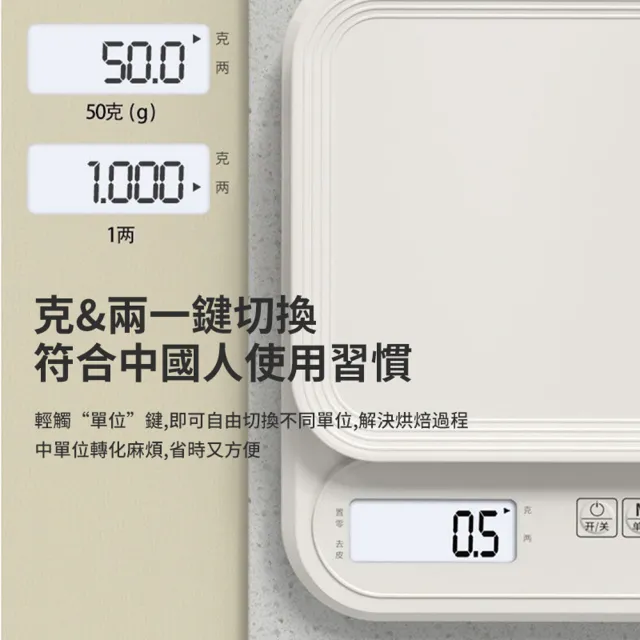 【ANTIAN】1.5kg/0.1g 家用食品廚房烘焙電子秤 咖啡豆精準測量稱重克秤 食品秤(非供交易使用)