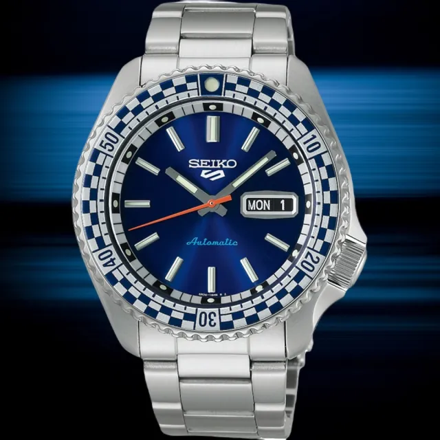 【SEIKO 精工】SKX 賽車旗幟 復刻機械錶(4R36-15Z0B / SRPK65K1)