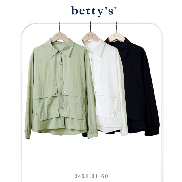 【betty’s 貝蒂思】率性工裝抽繩微短版薄外套(共三色)