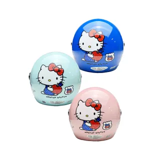 【EVO】兒童 3/4罩式童帽 蘋果Kitty(正版授權 幼兒 卡通 安全帽 騎士用品)