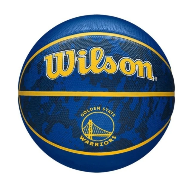 WILSONWILSON 籃球 NBA Warriors 藍 金 標準7號球 金州勇士 室外球(WTB1500XBGOL)